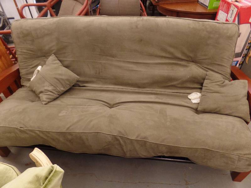 lot 31 image: Wood and Metal Futon
