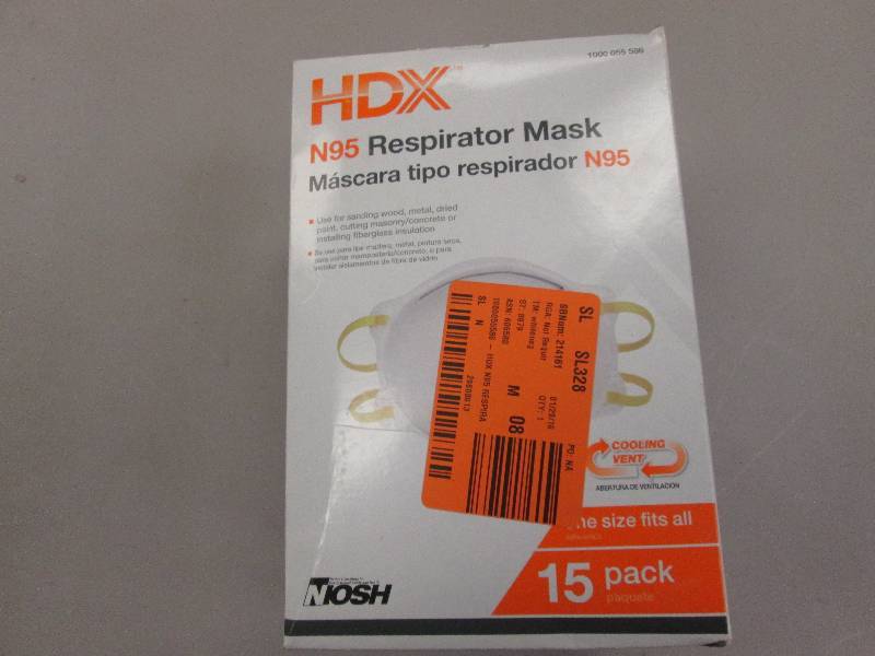 lot 18 image: N95 Disposable Respirator 15pack R...