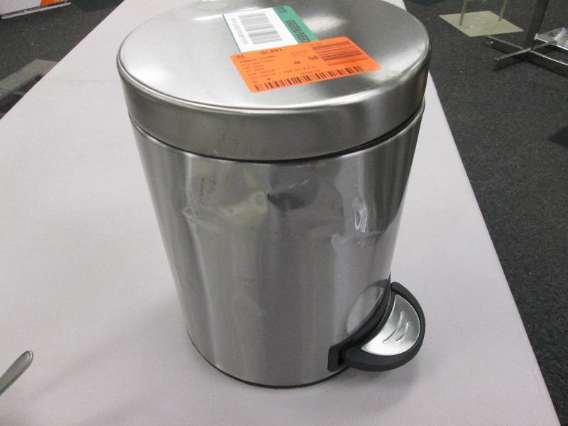 lot 52 image: HDX Stainless Steel 2.5  gal Trash ...