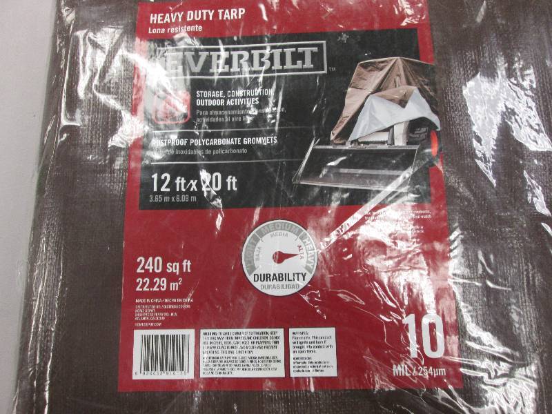 lot 72 image: Everbilt 12 X 20 ft Heavy -Duty Sil...