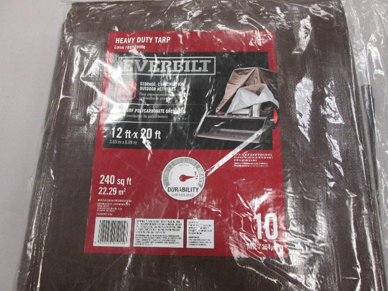 lot 74 image: Everbilt 12 X 20 ft Heavy -Duty Sil...