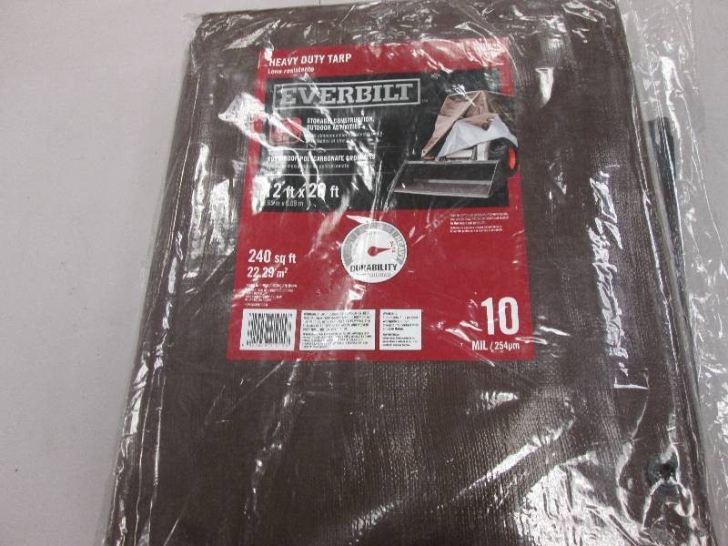 lot 75 image: Everbilt 12 X 20 ft Heavy -Duty Sil...
