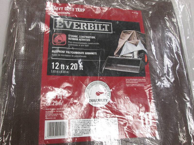 lot 78 image: Everbilt 12 X 20 ft Heavy -Duty Sil...