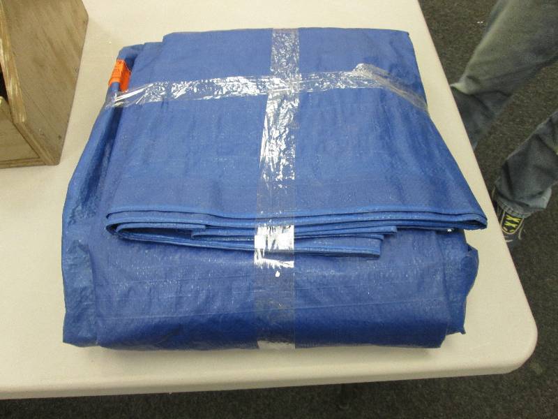 lot 80 image: 20x30 ft Heavy Duty Blue Tarp...