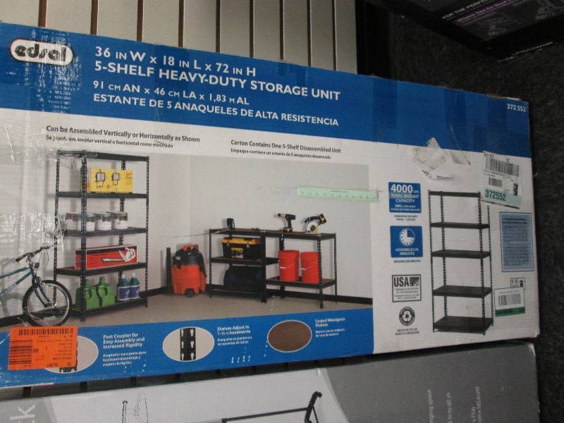 lot 89 image: Edsal Heavy Duty 5-shelf storage un...