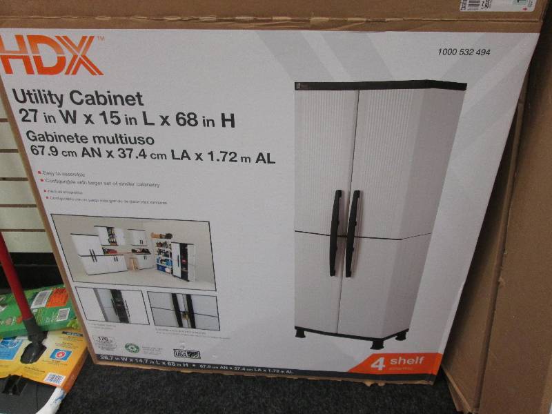 lot 95 image: HDX Utility Cabinet 27x 15x 68 inch...