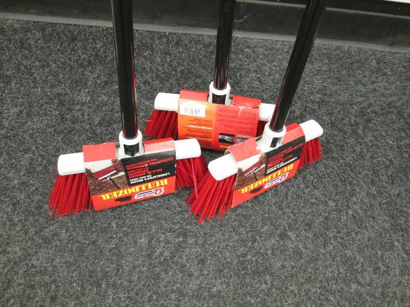 lot 98 image: Lot of 3 Quickie landscaper brooms ...