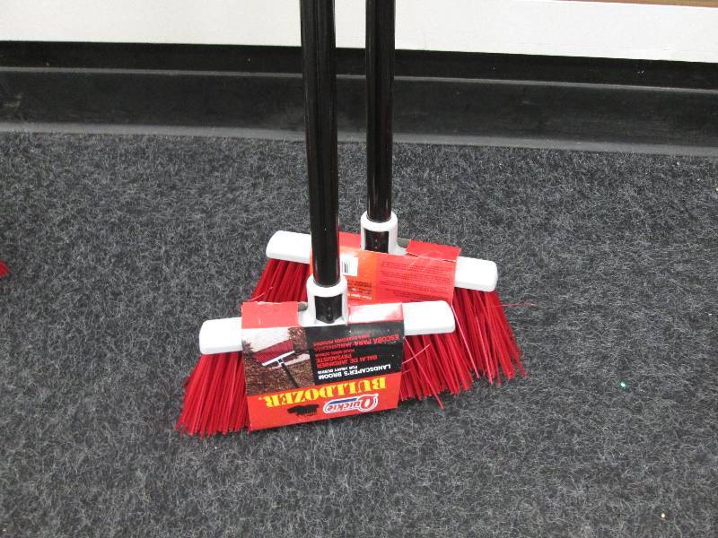 lot 99 image: Lot of 2 Quickie landscaper brooms ...