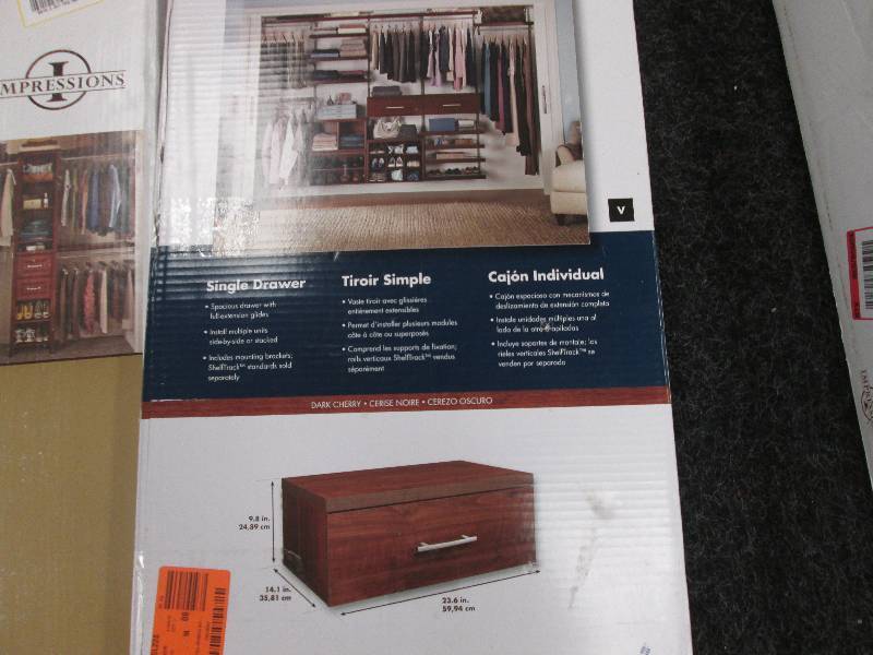 lot 122 image: Closet Maid Single Draw...
