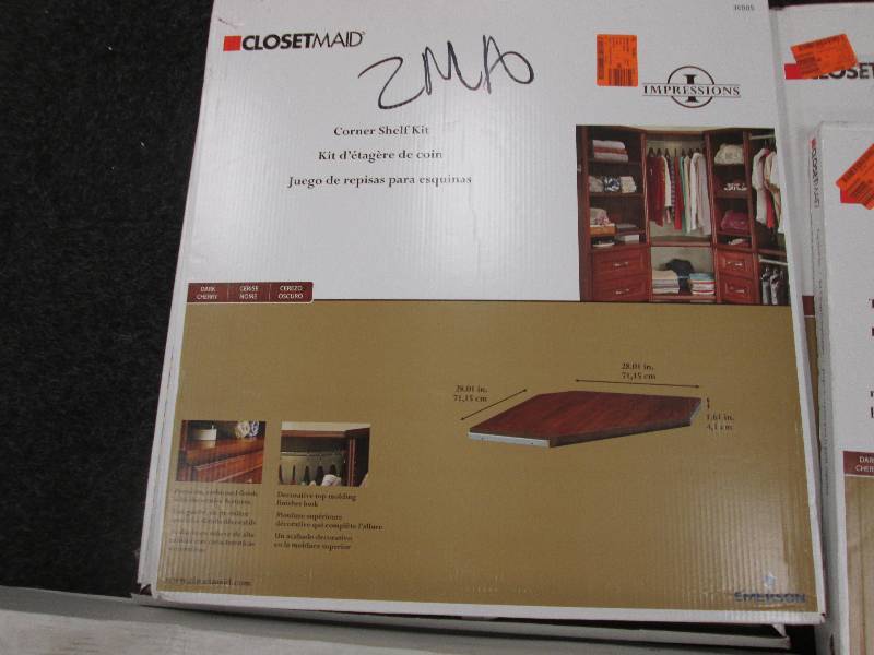 lot 126 image: Closet Maid Corner Shelf Kit...