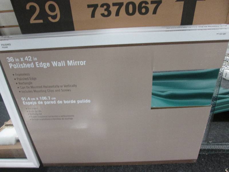 lot 133 image: Polished Edge Wall Mirror 36 in x 4...