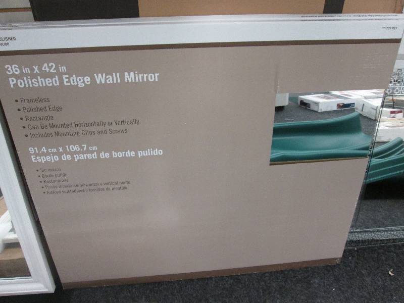 lot 134 image: Polished Edge Wall Mirror 36 in x 4...
