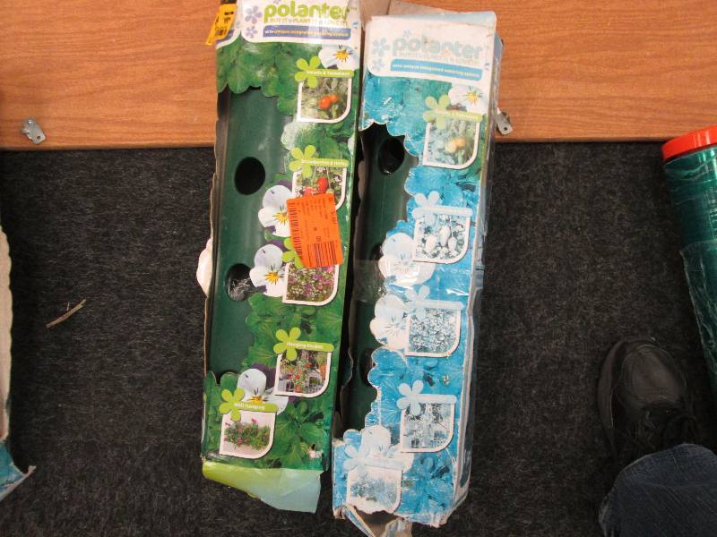 lot 159 image: Lot of 2 Polanter vertical planters...