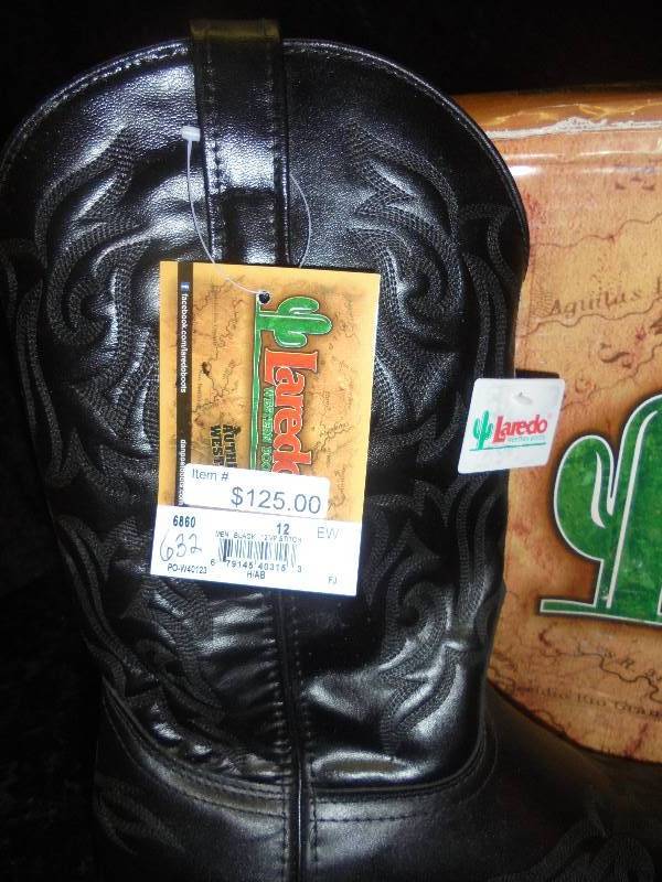 lot 11 image: Cowboy Boots - Laredo  Mens Size 12EW ,New