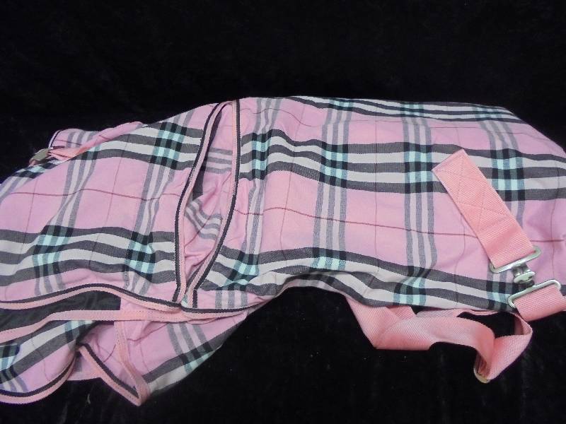 lot 55 image: Horse Summer Sheet, Size 69, Pink Plaid