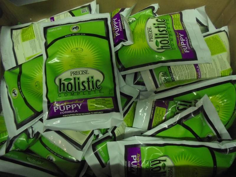 lot 128 image: Lot - Dog Food Sample Bags - Puppy Formula