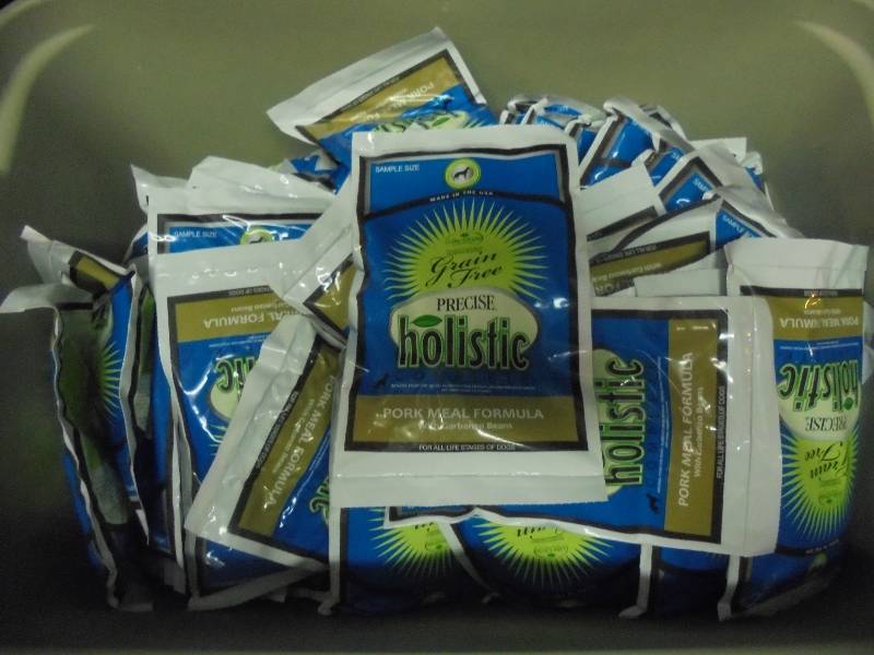lot 129 image: Lot - Dog Food Sample Bags - Pork Meal Formula - All Dogs