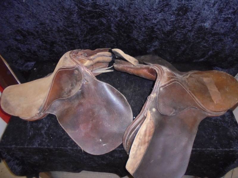 lot 137 image: Pair - Saddles (for parts)