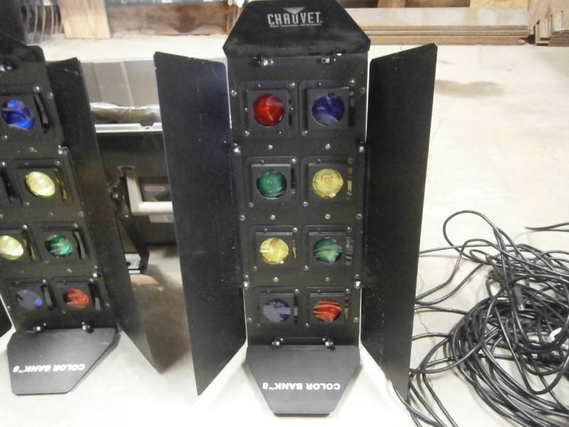 lot 12 image: 2 Chauvet Color Bank 8 wFoot control (Near New)