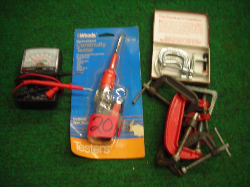 New Continuity Tester, Multimeter, C-Clamps