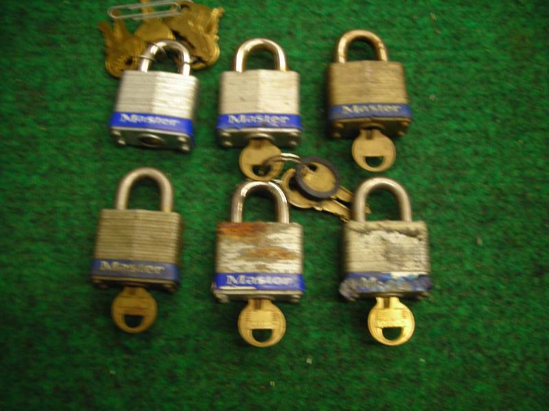 6- Number 3 Master Locks