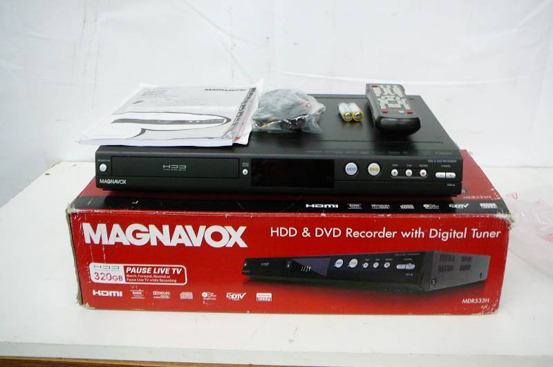 lot 9 image: Recorder HDD & DVDS with Digital Tuner Magnavox MDR533H