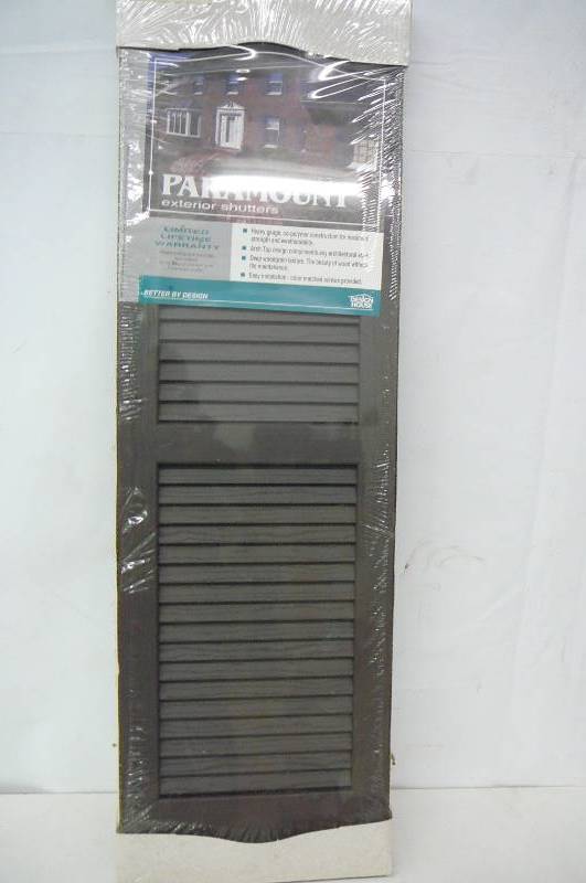lot 10 image: Exterior Shutters Paramount 14 x 43 CR Brown New