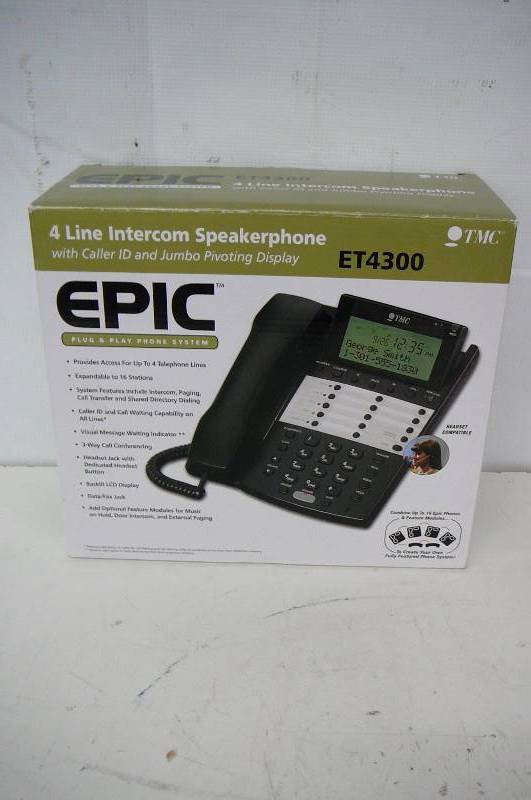 lot 23 image: Epic 4 Line Intercom Speaker Phone with Caller ID