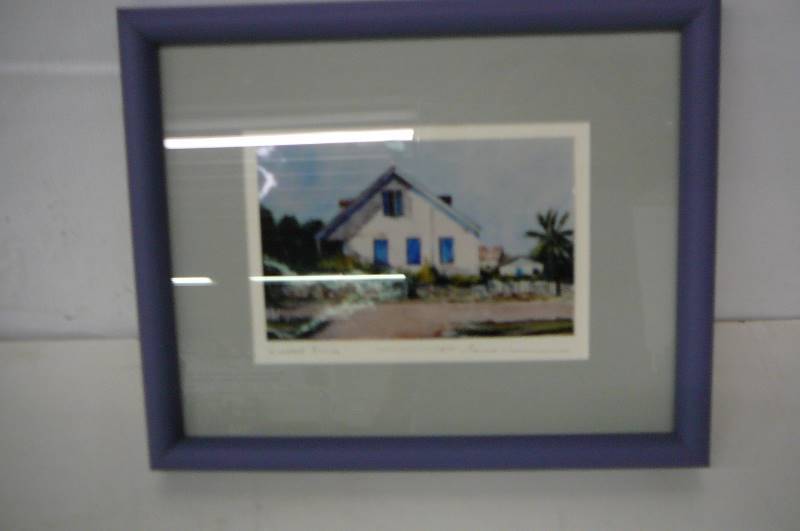 lot 43 image: Crooked Fence Picture - Thiery Lamare Ralmain Antiques Bahmas