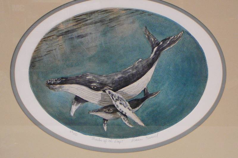 lot 39 image: Framed Print Masters of the Deep by Dianne Krumel 19 x 15   87500