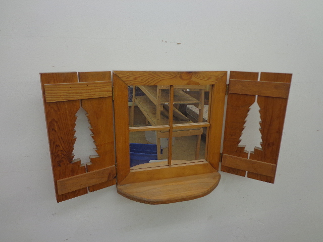 Hanging wood shelf