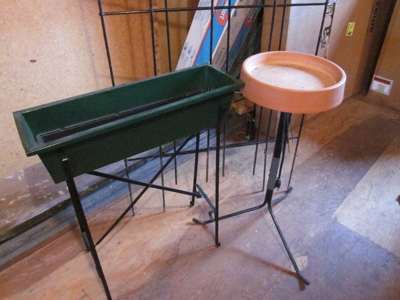 Trellises, Plant Stand, and Bird Bath