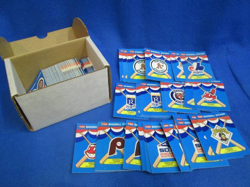 lot of Fleer baseball stickers ...