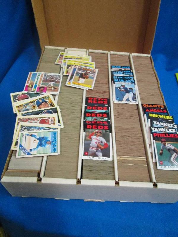 large box full of assorted baseball...