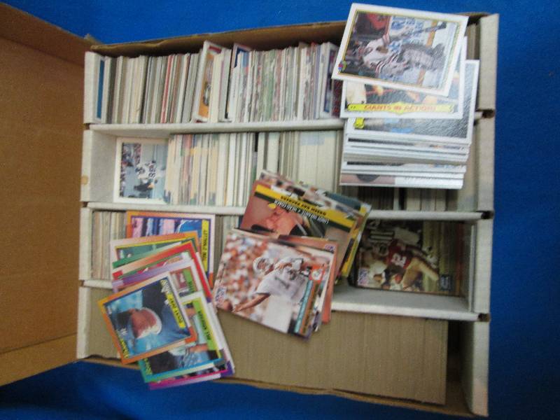 box of assorted sports cards - base...