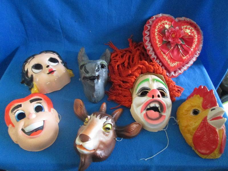 lot of vintage masks including chic...