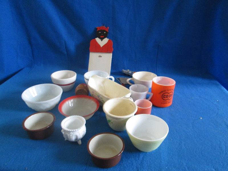 mixed lot of antique kitchen dishes...