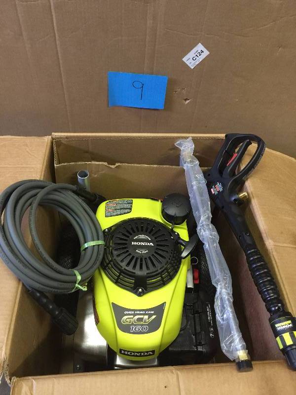 lot 9 image: Ryobi 2800-PSI 2.3-GPM Honda Power Control Gas Pressure Washer model Model # RY802800 like new