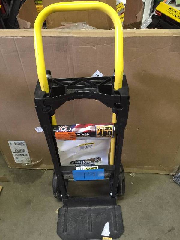 lot 19 image: Harper 300500 lb. Capacity Convertible Hand Truck missing a clip