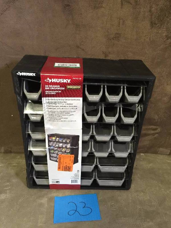 lot 23 image: Husky 28-Drawer Small Parts Organizer