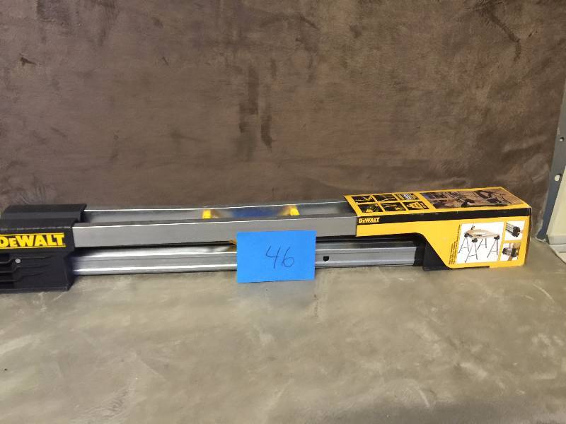 lot 46 image: DEWALT 32 in. Metal Folding Sawhorse SMALL DAMAGE ON THE LEG