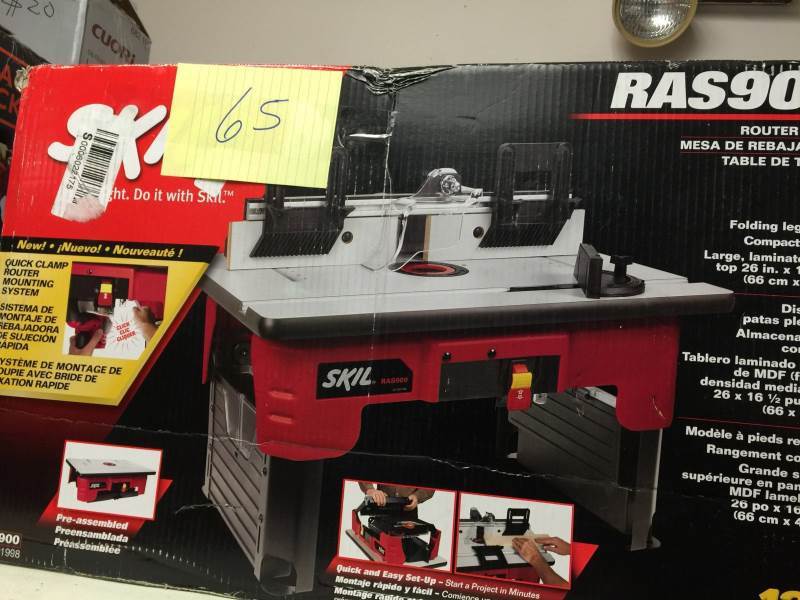 lot 65 image: SKIL RAS900 Smart Design Router Table New