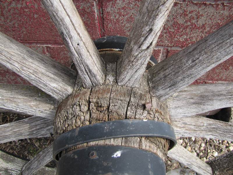 Large Wooden Wagon Wheel