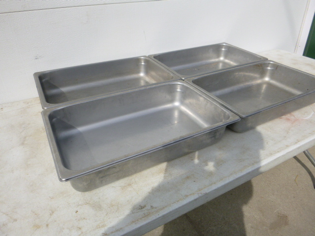 lot 149 image: 4 Full Size Steam Pans
