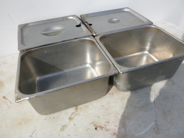 lot 154 image: 4 Half Size Steam Pans
