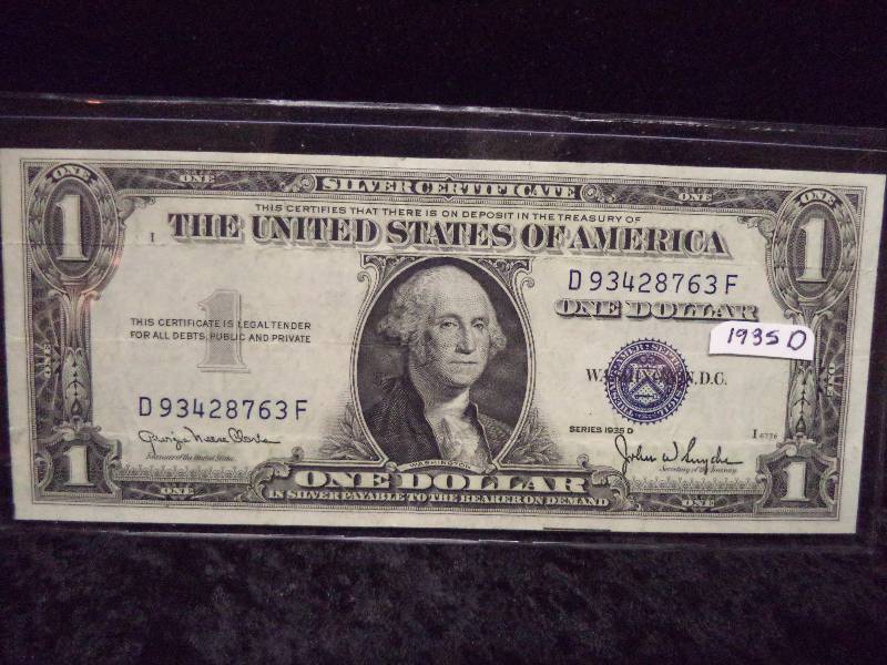 US $1 Silver Certificate - 1935D