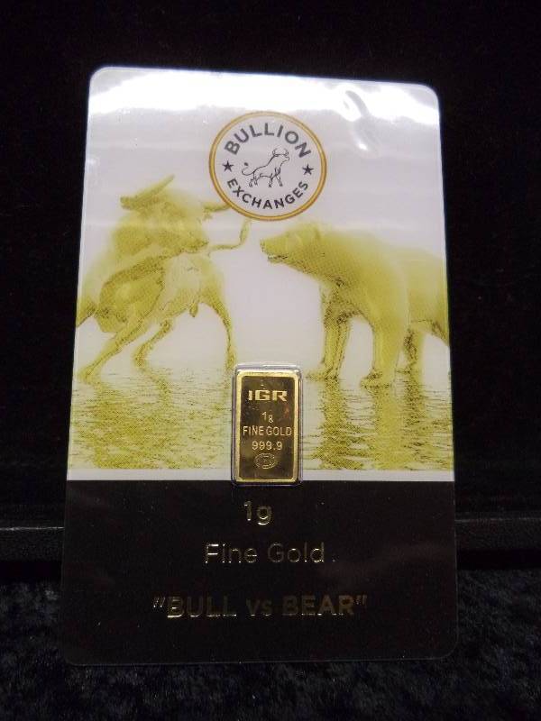 1g Fine Gold, Bull vs Bear