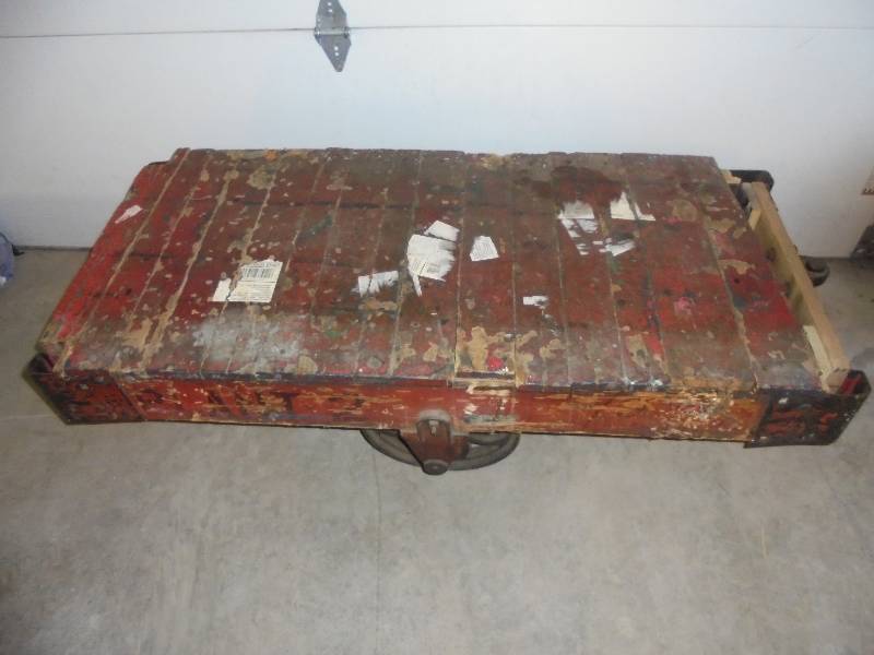 lot 1 image: Antique Railroad Cart