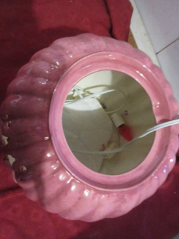 LIGHTUP PINK GLASS PUMPKIN