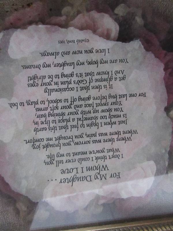 FRAMED DAUGHTER POEM